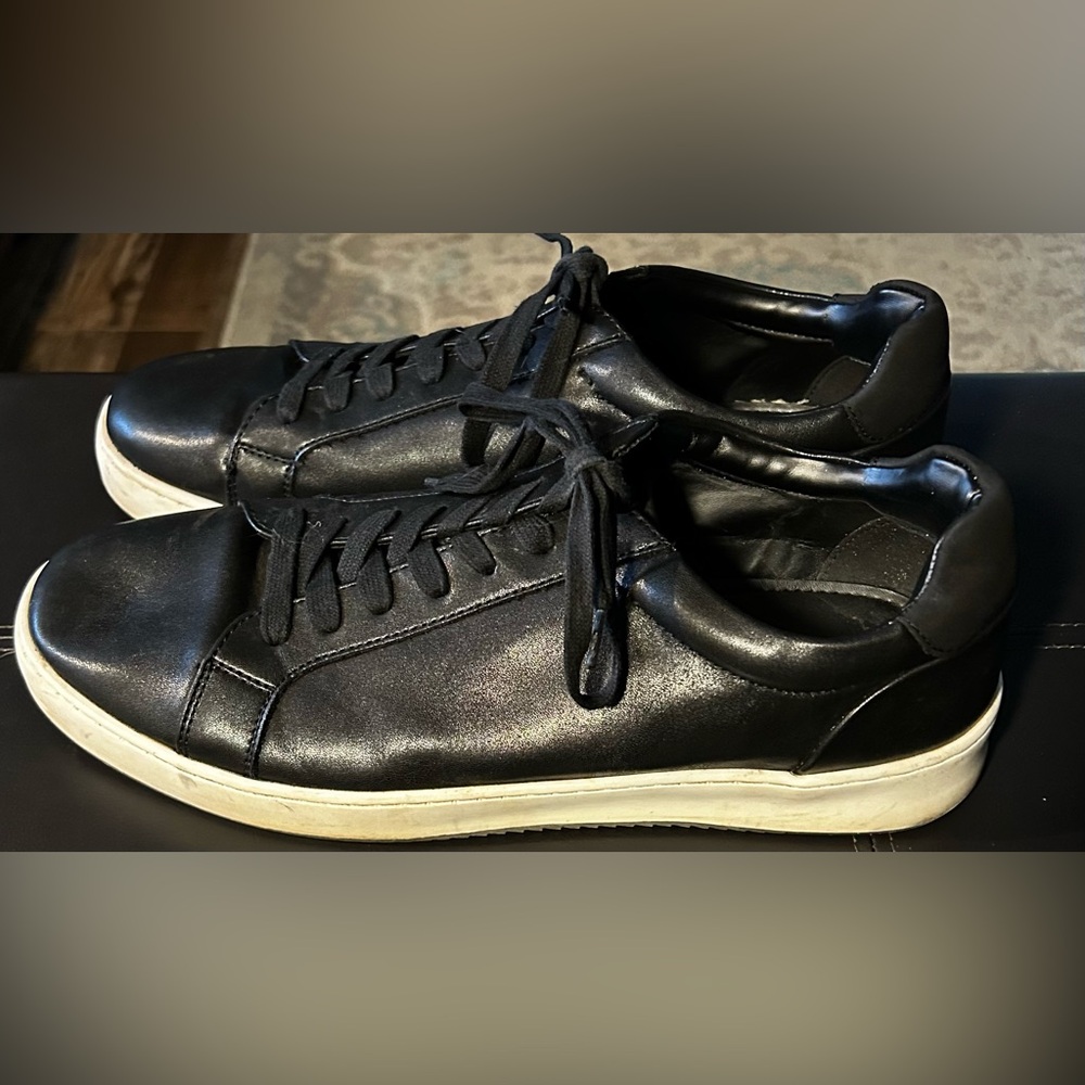 Nordstrom Rack Ortholite Black Leather Men's Sneakers Size 13